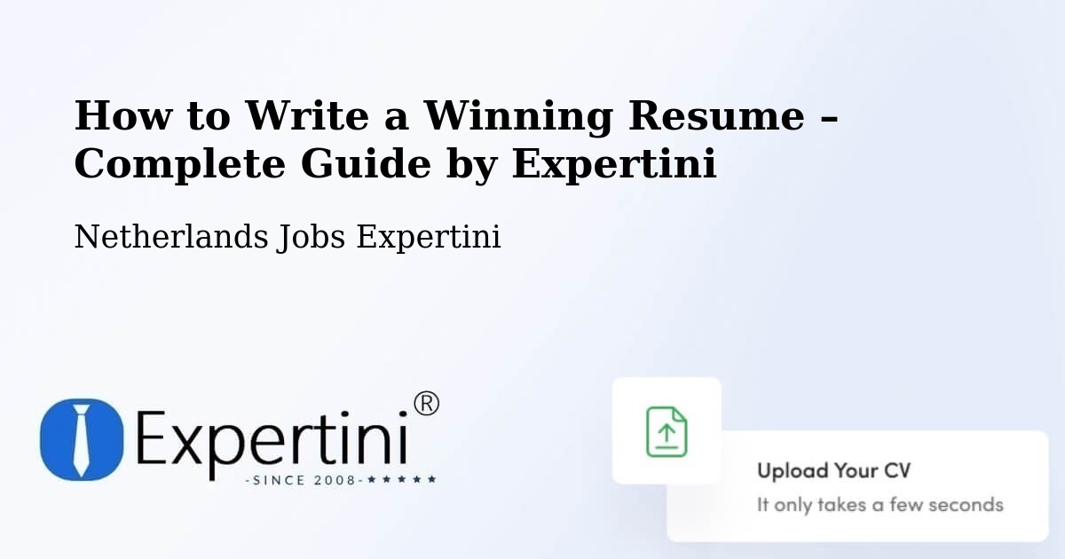 Resume Writing Guide for Job Seekers – Olst - Olst, Netherlands Jobs Expertini